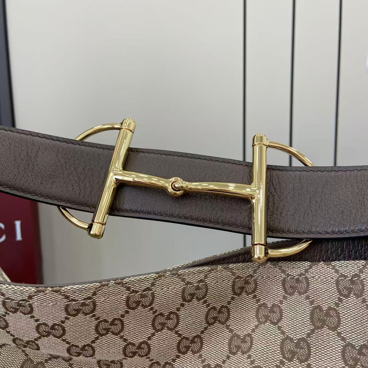 Gucci 25 Beatrix 40cm Handbag Beige mix Dark Brown Canvas Leather 292317 - Image 8