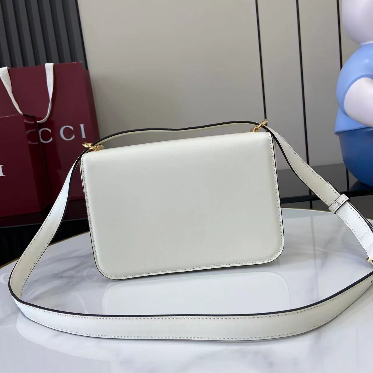 Gucci 25 Siena Bag White Gold Leather 292364 - Image 5