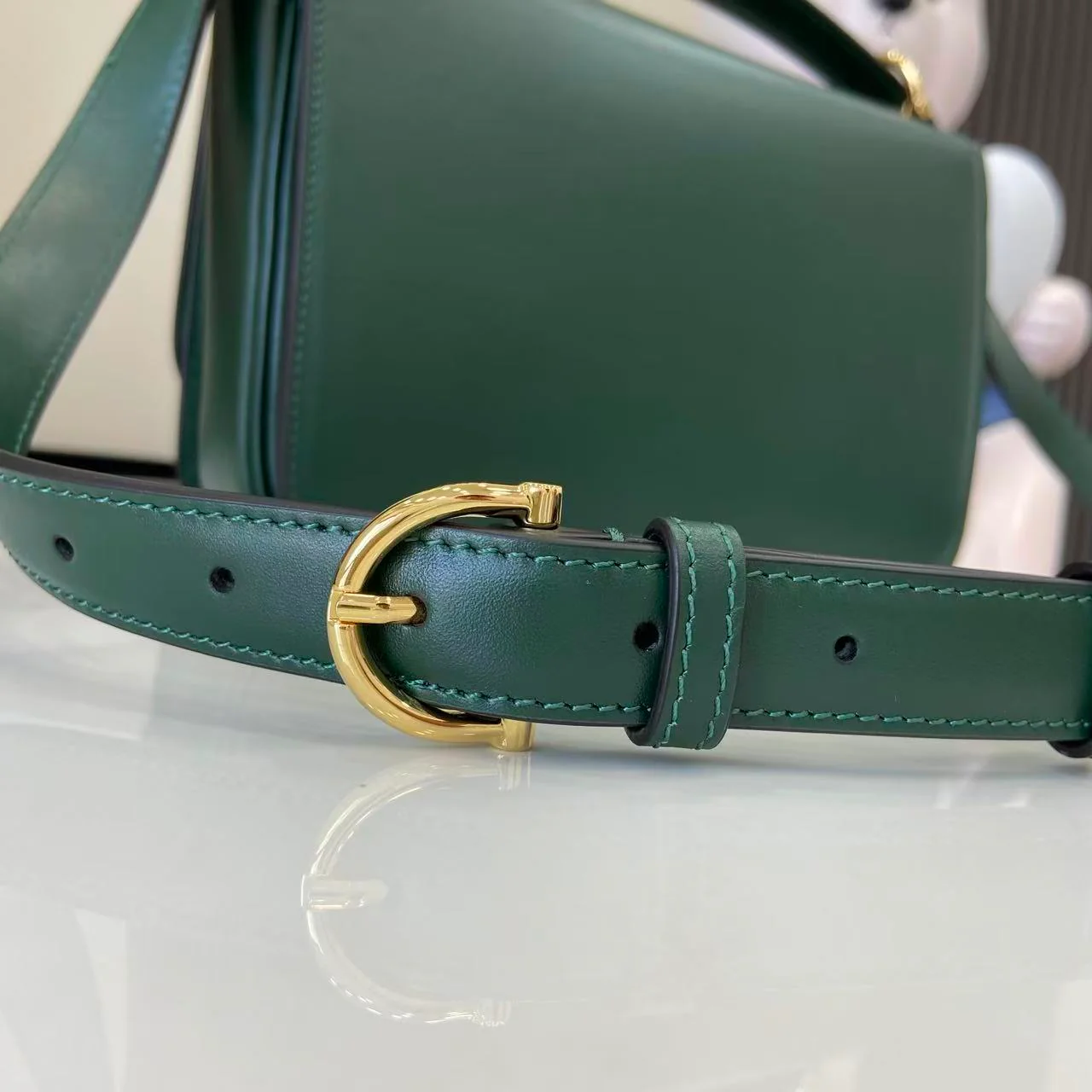 Gucci 25 Siena Bag Green Gold Leather 292365 - Image 2