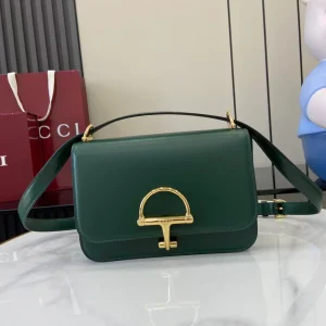 Gucci 25 Siena Bag Green Gold Leather 292365