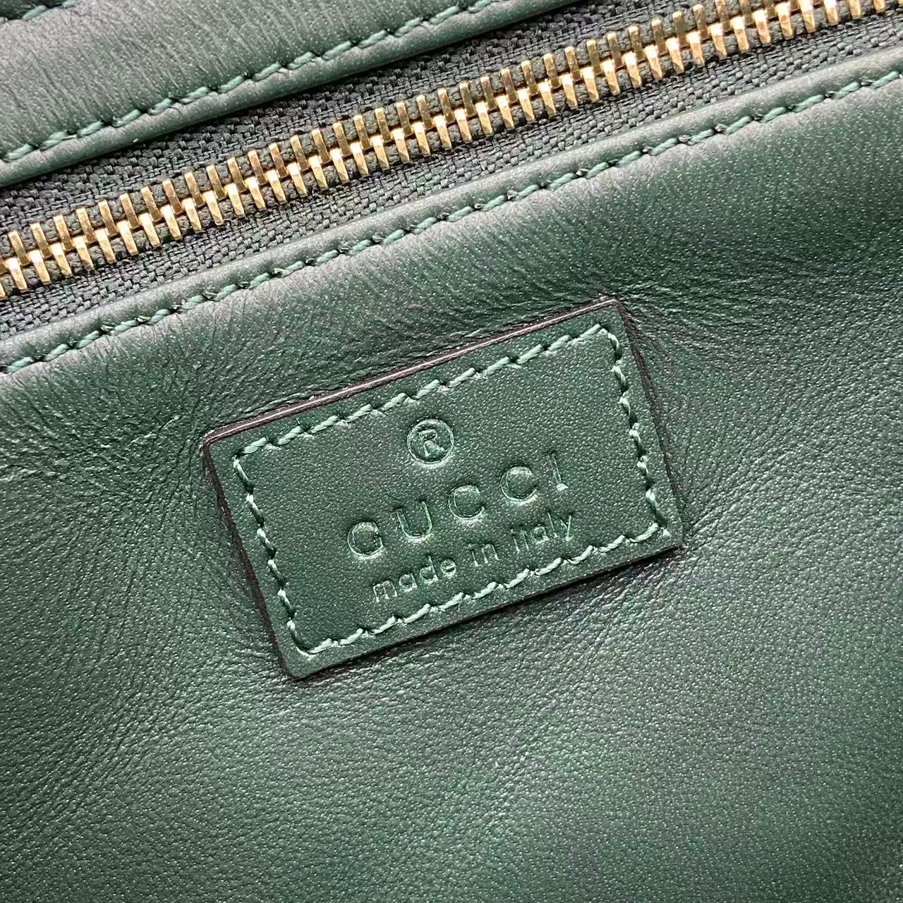 Gucci 25 Siena Bag Green Gold Leather 292365 - Image 4