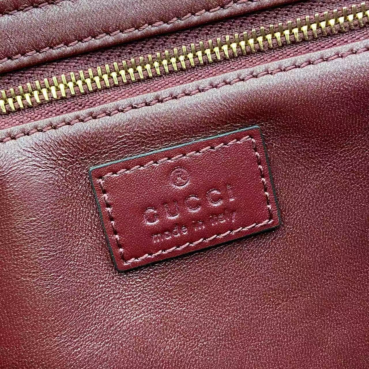 Gucci 25 Siena Bag Anchor Red Gold Leather 292366 - Image 8