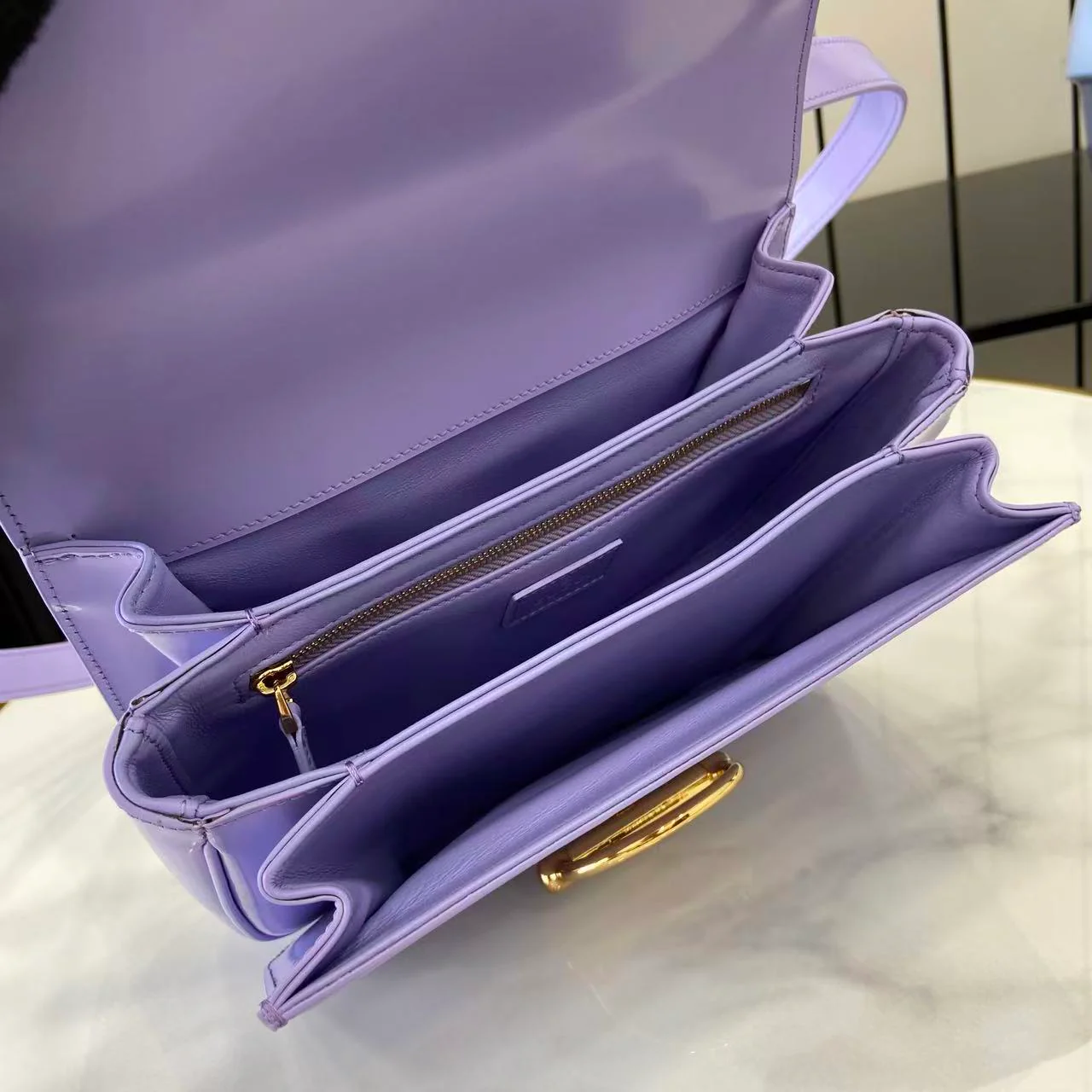 Gucci 25 Siena Bag Light Purple Gold Leather 292571 - Image 4