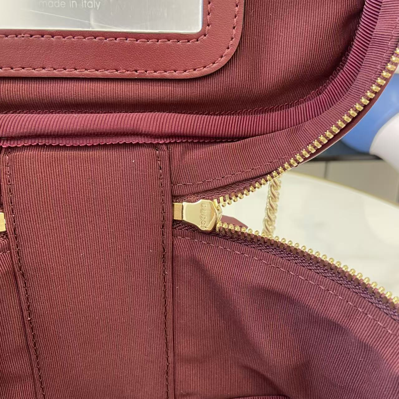 Gucci 25 Marmont Vanity Bag Rosso Ancora Red Cowhide 294900 - Image 5