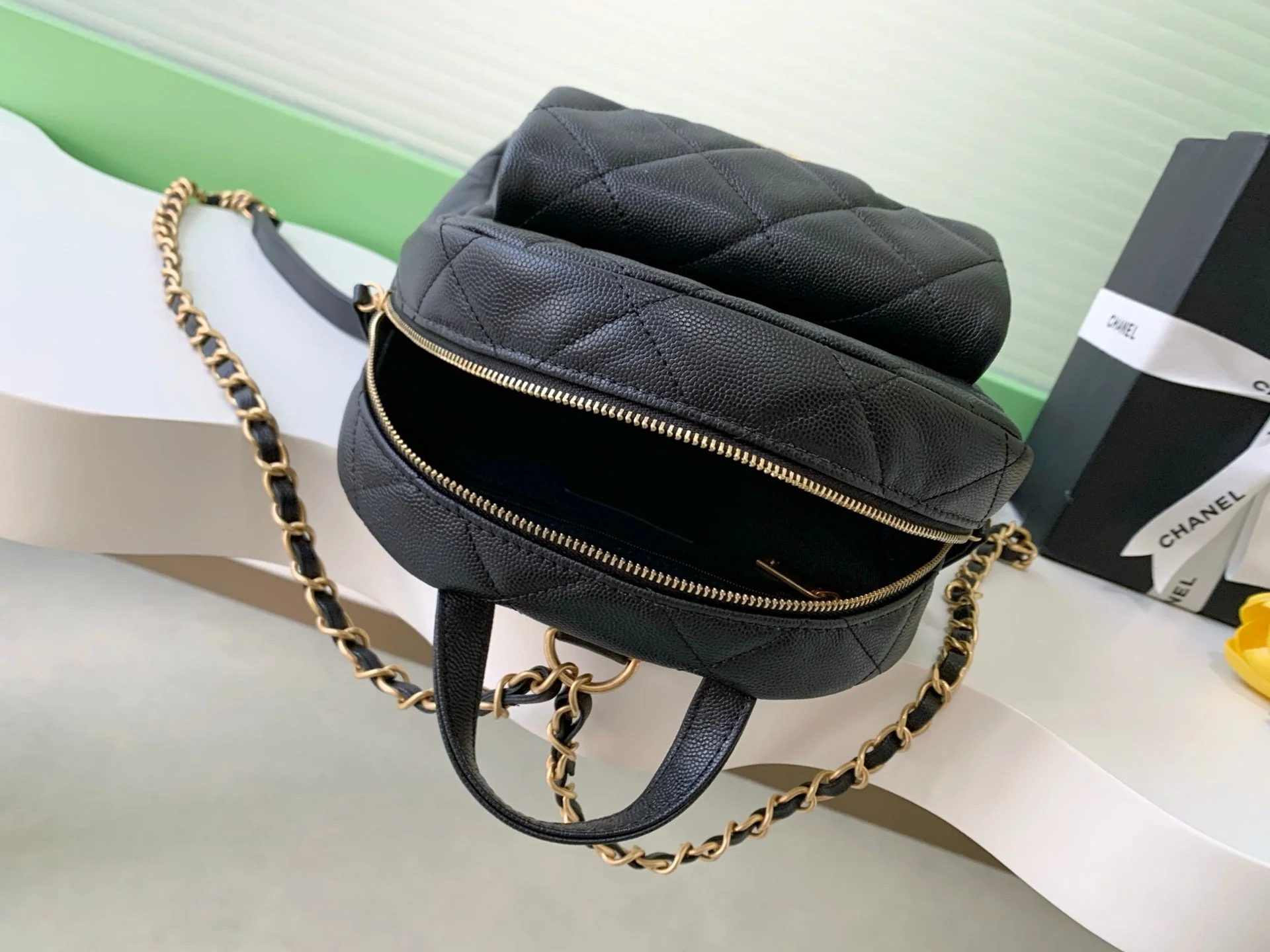 Chanel 25K Backpack Black Gold Lambskin 295192 - Image 2