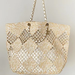 CC 2025 Beach Tote 52 Beige Raffia
