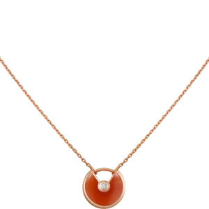 AMULETTE GOLD CARNELIAN ONYX NECKLACE