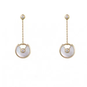 AMULETTE DROP EARRINGS MOP GOLD