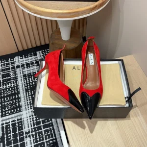 Alaia Pump Coeur 85mm In Red Suede 933079