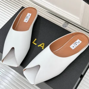 Alaia Slipper White Calfskin 293193
