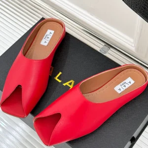 Alaia Slipper Red Calfskin 293196