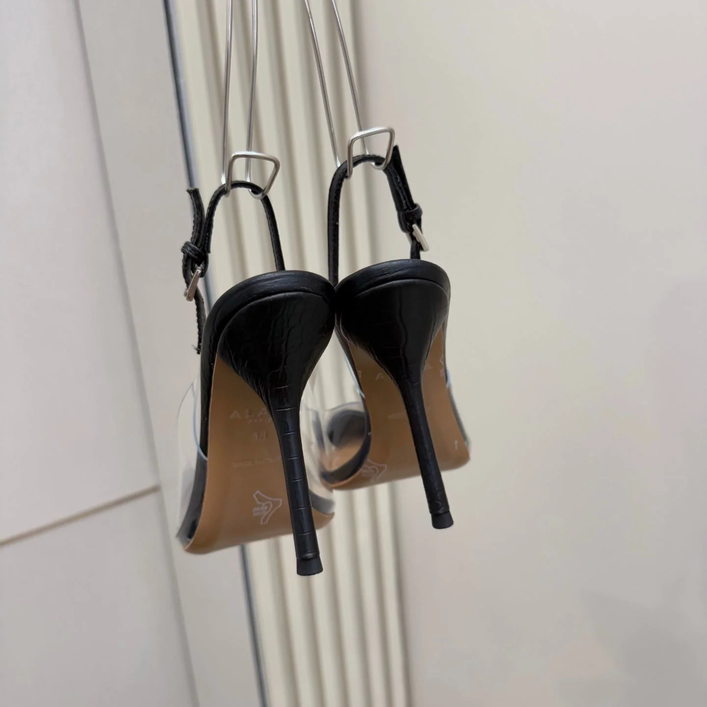 Alaia High Heels Slingbacks Black Sheepskin 299839 - Image 2