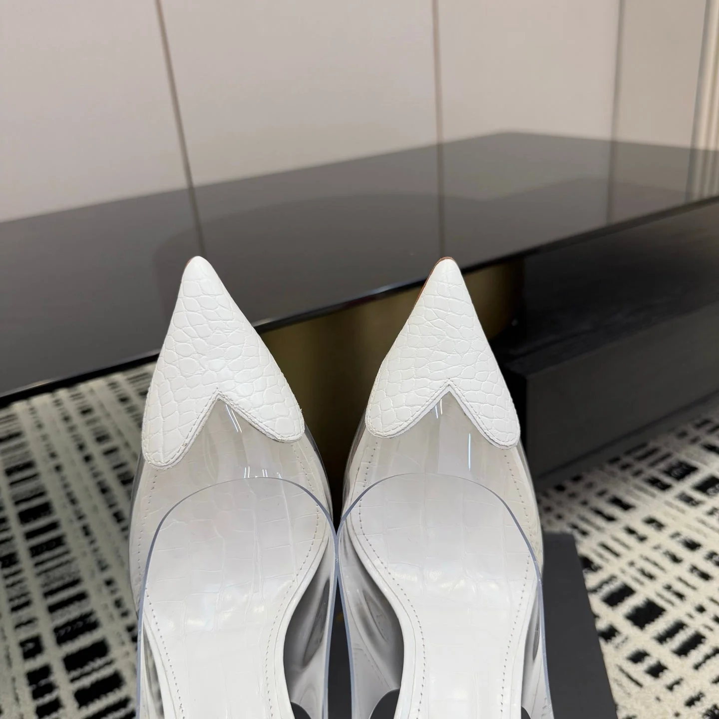 Alaia High Heels Slingbacks White Sheepskin 299841 - Image 2