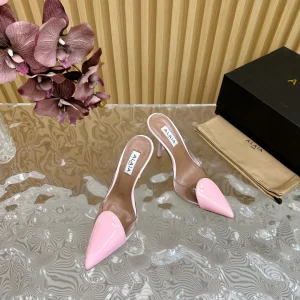 Alaila Mule 100mm In Pink Lambskin 957209