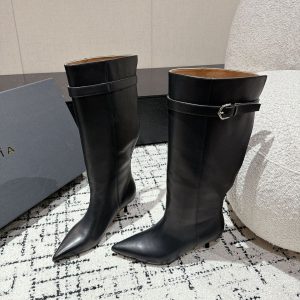 Alaila High Boots 60mm In Black Calfskin 916745