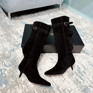Alaila High Boots 45mm In Black Suede  887964
