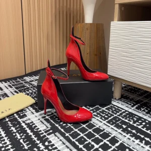 Alaia Decollete Pumps 105mm In Red Glossy Cowhide 121911