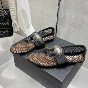 ALAIA MARY JANE SHOES IN BLACK MESH WITH BLACK - TONED HARDWARE