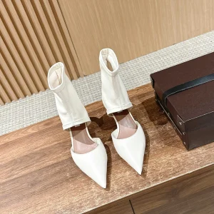 ALAIA ankle boots white leather  386021