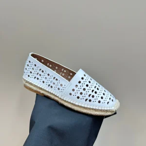 Alaila Vienne Espadrilles In White Cowhide 946258