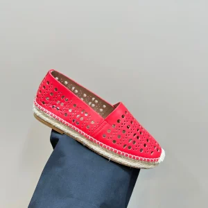 Alaila Vienne Espadrilles In Red Cowhide 946260