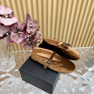 ALAIA BALLET FLATS IN MOCHA BROWN VELVET